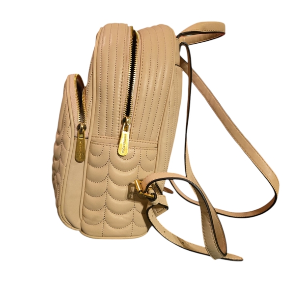 Michael Kors Cream Quilted Backpack - Picture 9 of 10